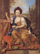 Pierre Mignard Girl Blowing Soap Bubbles Sweden oil painting reproduction